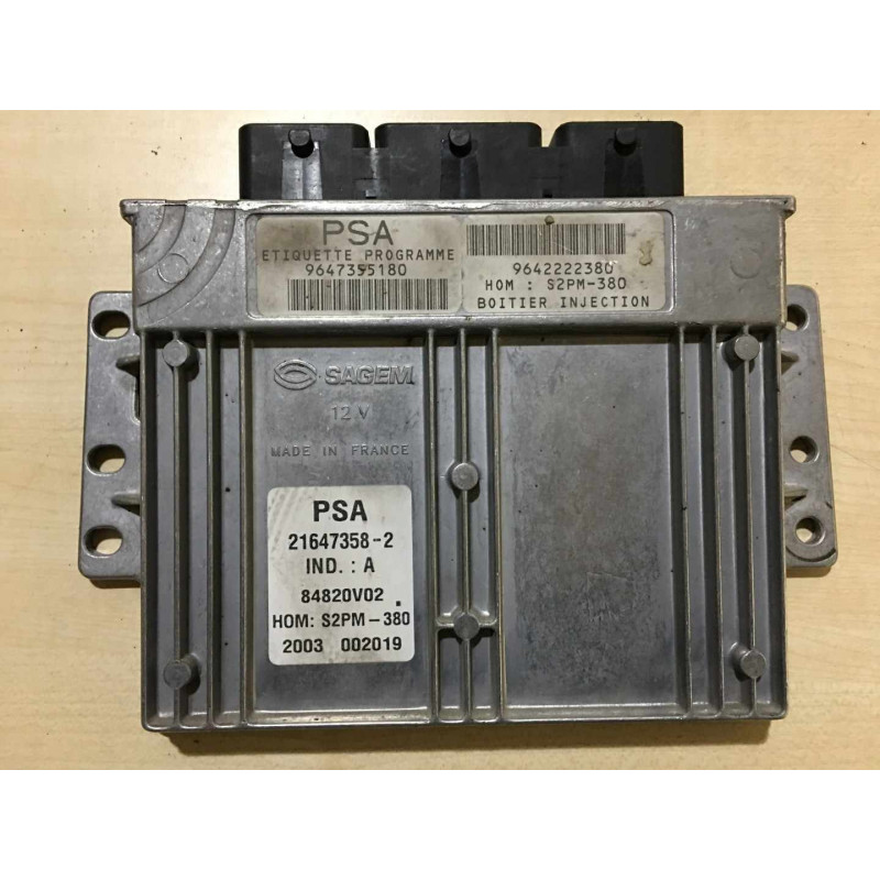 ECU MOTOR SAGEM S2PM-380 21584577-6 PSA 9642222380