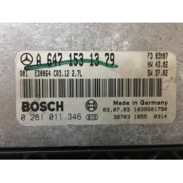 ECU MOTOR BOSCH EDC16C2-7.12 0281011346 MERCEDES A6471531379