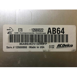 ECU MOTOR ACDELCO E73 OPEL 12669322 AB64