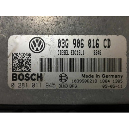 ECU MOTOR BOSCH EDC16U1-5.41 0281011945 VAG 03G906016CD