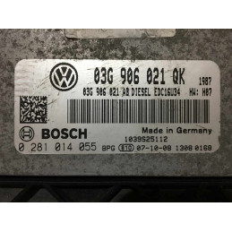 ECU MOTOR BOSCH EDC16U34-3.42 0281014055 VAG 03G906021QK