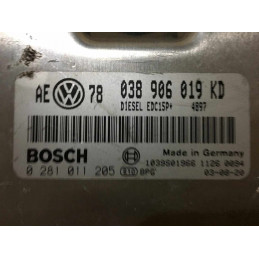 ECU MOTOR BOSCH EDC15P+22.3.2 0281011205 VAG 038906019KD