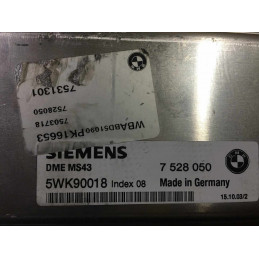 ECU MOTOR SIEMENS MS43 5WK90018 BMW 7528050