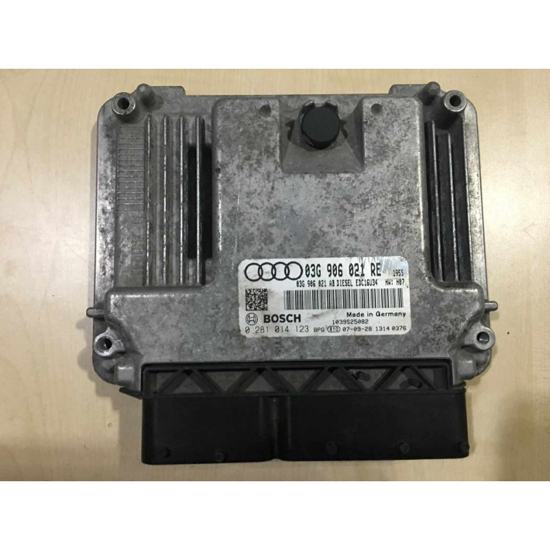 ECU BOSCH EDC16U34-3.42 0281014123 VAG 03G906021AB - SW 1955 03G906021RE 1037391813 - CON INMOVILIZADOR ANULADO (INMO OFF)