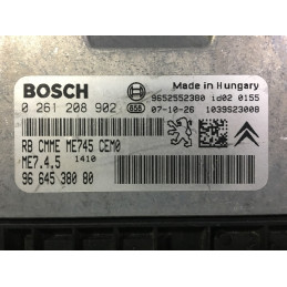 ECU MOTOR BOSCH ME7.4.5 0261208902 PSA 9664538080