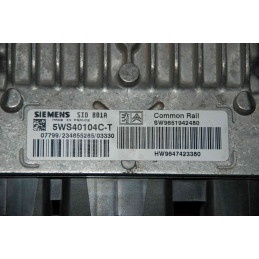 ECU MOTOR SIEMENS SID 801A 5WS40104C-T PSA 9647423380