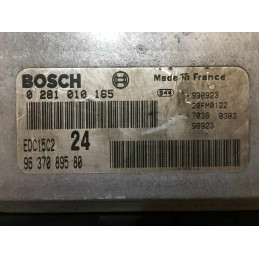 ECU BOSCH EDC15C2-6.1 0281010165 PEUGEOT 406 I 2.0 HDI 81KW 110CV RHZ 9637089580 - CON INMOVILIZADOR ANULADO (IMMO OFF)