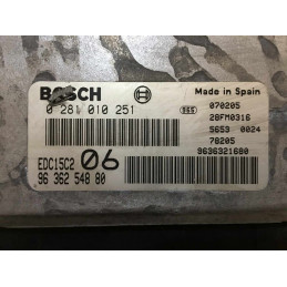 ECU BOSCH EDC15C2-6.1 0281010251 CITROEN XANTIA I 2.0 HDI 81KW 110HP RHZ 9636254880 - WITH DISABLED IMMOBILIZER (IMMO OFF)