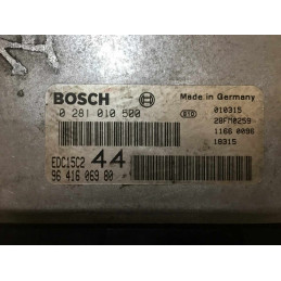 ECU BOSCH EDC15C2-6.1 0281010500 PEUGEOT 206 I 2.0 HDI 66KW 90CV RHY 9641606980 - CON INMOVILIZADOR ANULADO (IMMO OFF)