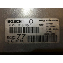 ECU BOSCH EDC15C2-11.1 0281010627 PEUGEOT 406 I 2.0 HDI 81KW 110CV RHZ 9642301880 - CON INMOVILIZADOR ANULADO (IMMO OFF)