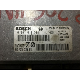 ECU BOSCH EDC15C2-11.1 0281010594 PEUGEOT 206 I 2.0 HDI 66KW 90HP RHY 9642013980 - WITH DISABLED IMMOBILIZER (IMMO OFF)