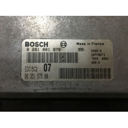 ECU BOSCH EDC15C2-3.2 0281001976 PEUGEOT 306 I 2.0 HDI 66KW 90CV RHY 9635157580 - CON INMOVILIZADOR ANULADO (IMMO OFF)