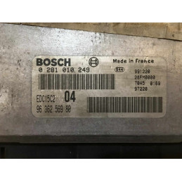 ECU BOSCH EDC15C2-6.1 0281010249 PEUGEOT 306 I 2.0 HDI 66KW 90CV RHY 9636256980 - CON INMOVILIZADOR ANULADO (IMMO OFF)