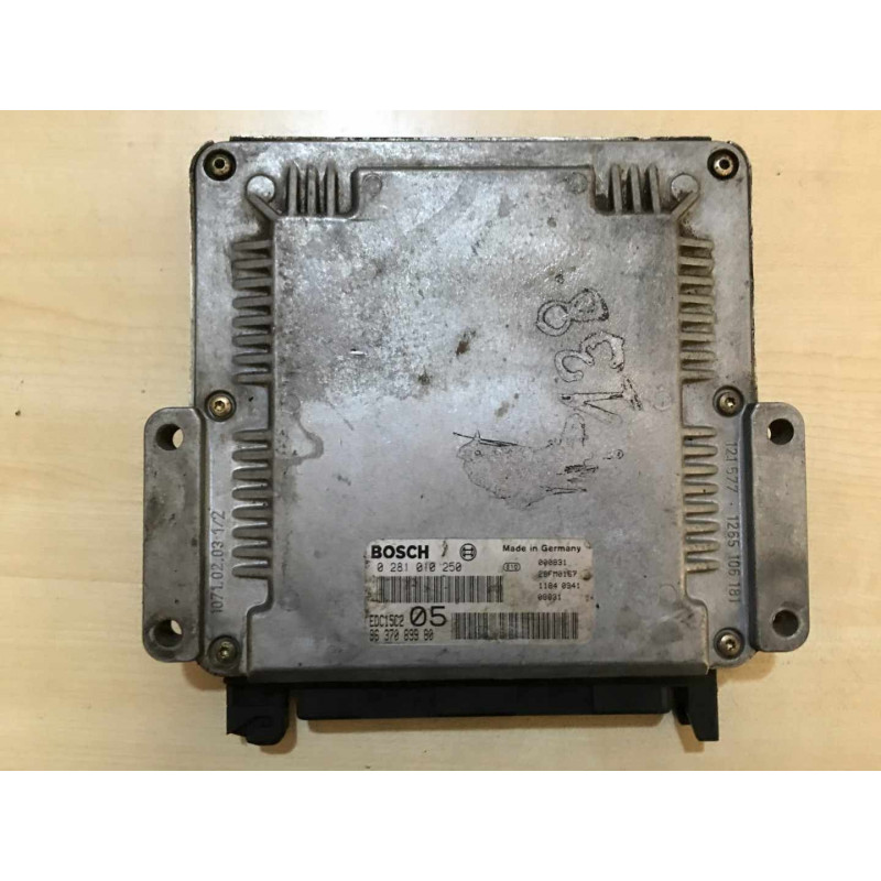 ECU BOSCH EDC15C2-6.1 0281010250 PEUGEOT 206 I 2.0 HDI 66KW 90CV RHY 9637089980  - CON INMOVILIZADOR ANULADO (INMO / IMMO OFF)