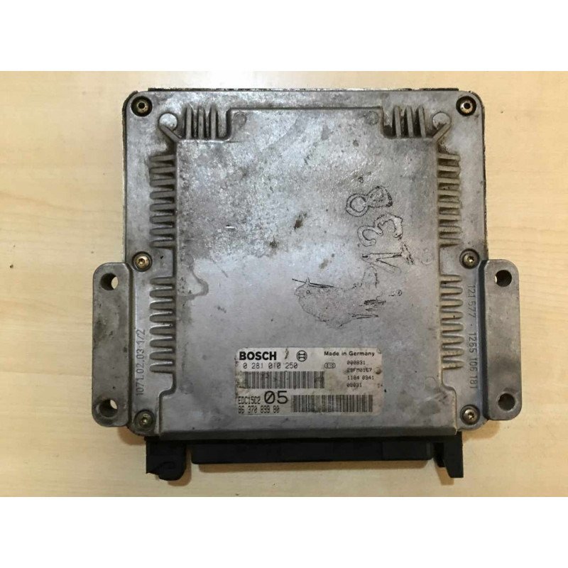 ENGINE ECU BOSCH EDC15C2-6.1 0281010250 PEUGEOT 206 I 2.0 HDI 66KW 90HP RHY 9637089980  - WITH DISABLED IMMOBILZER (IMMO OFF)