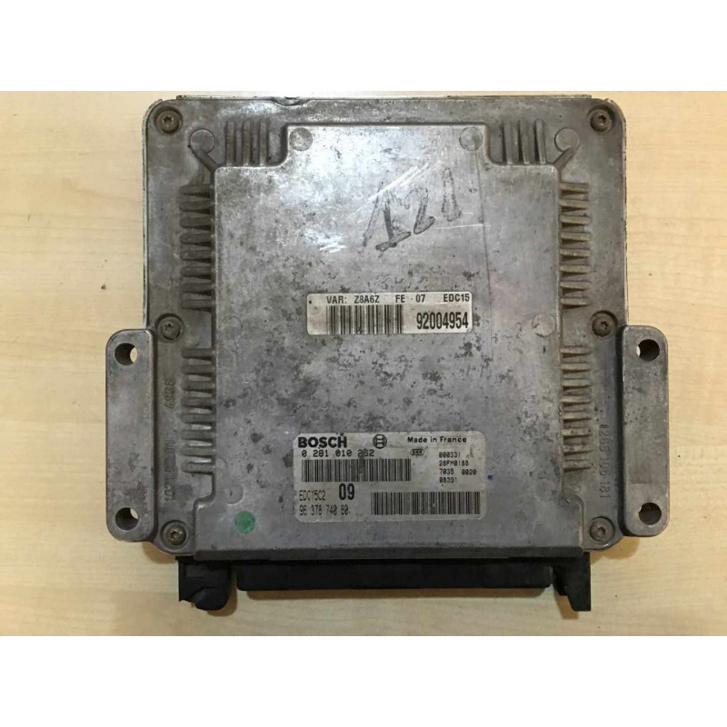 ECU BOSCH EDC15C2-5.3 0281010262 PEUGEOT 607 I (Z8) 2.2 HDI 98KW 133CV 4HX 9637874080 - CON INMOVILIZADOR ANULADO (IMMO OFF)