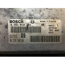 ECU BOSCH EDC15C2-5.3 0281010262 PEUGEOT 607 I (Z8) 2.2 HDI 98KW 133CV 4HX 9637874080 - CON INMOVILIZADOR ANULADO (IMMO OFF)