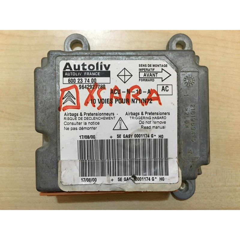 ECU AIRBAG AUTOLIV 600237400 PSA 9642927780 AC