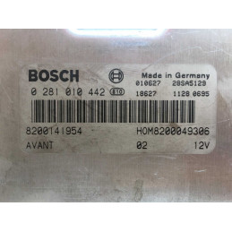 ECU BOSCH EDC15VM+2.V4 0281010442 RENAULT MEGANE SCENIC I 1.9 DTI 59KW 80CV HOM8200049306 8200141954 - VIRGEN AUTOCODIFICABLE