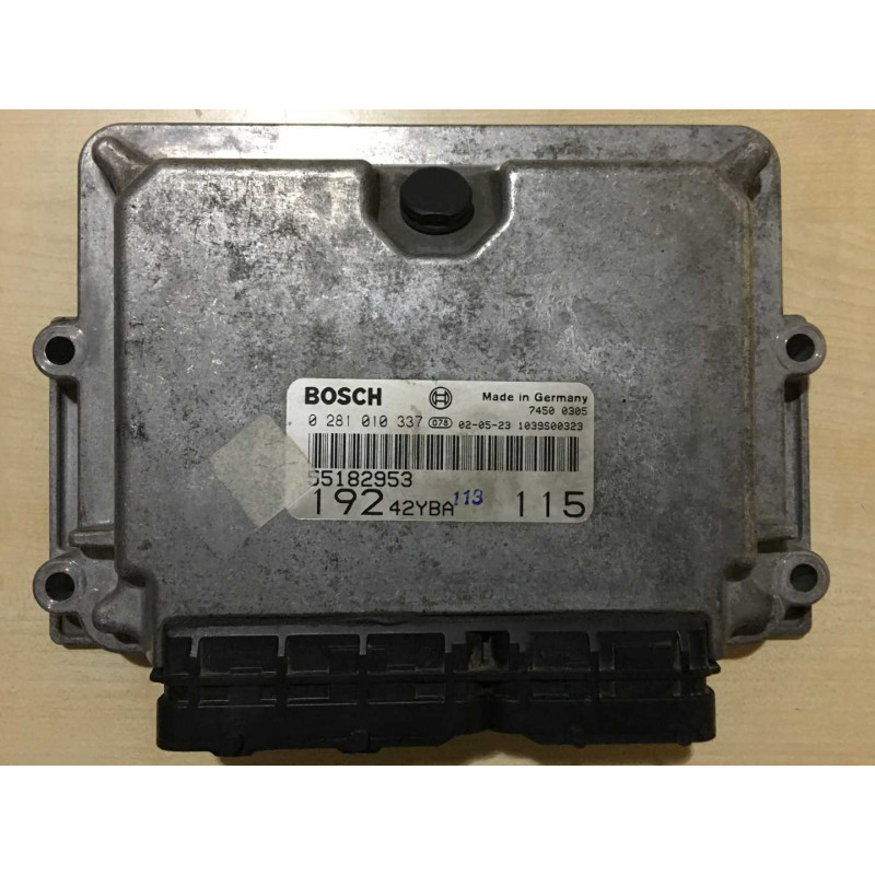 ECU BOSCH EDC15C7-2.3 0281010337 FIAT STILO I (192) 1.9 JTD 85KW 115CV 55182953 - CON INMOVILIZADOR ANULADO (IMMO OFF)