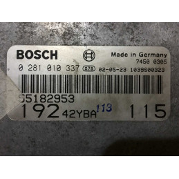 ECU BOSCH EDC15C7-2.3 0281010337 FIAT STILO I (192) 1.9 JTD 85KW 115CV 55182953 - CON INMOVILIZADOR ANULADO (IMMO OFF)