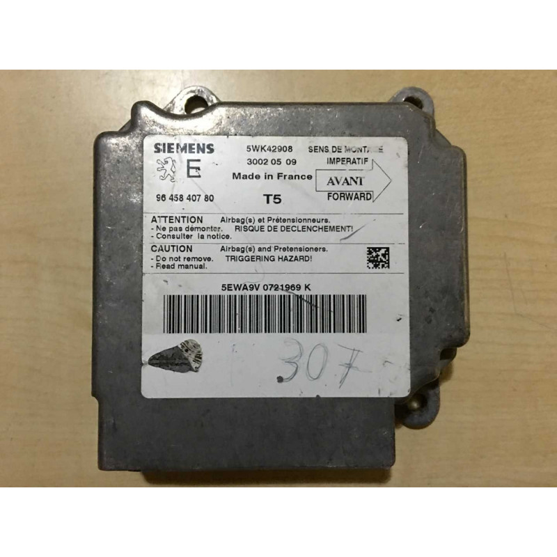 ECU AIRBAG SIEMENS 5WK42908 PSA 9645840780