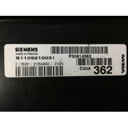 ECU MOTOR SIEMENS EMS2000 S110921003I VOLVO S40  V40 2.0i P30614362  VIRGEN
