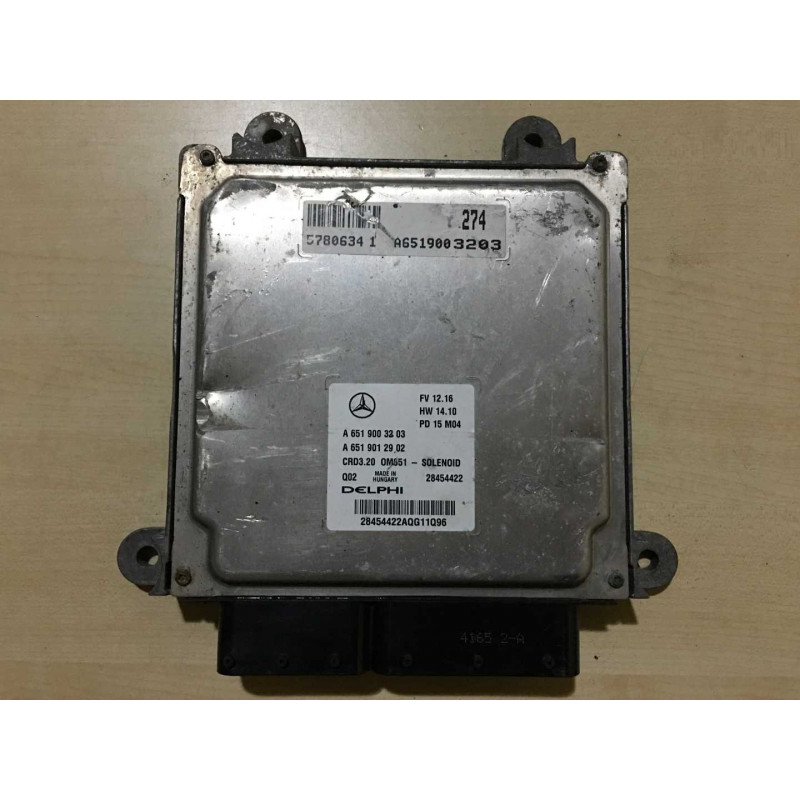 ECU MOTOR DELPHI CRD3.20 28454422 MERCEDES A6519003203 A6519012902 ECU MOTOR DELPHI CRD3.20 28454422 MERCEDES A6519003203 A6519012902