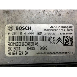 ECU MOTOR BOSCH EDC16C34-5.90 0281014444 PSA 9666432480