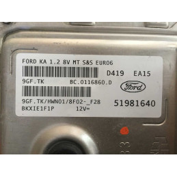 ECU MOTOR MAGNETI MARELLI 9GF.TK BC.0116860.D FORD 51981640