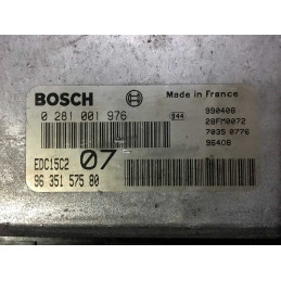 ECU BOSCH EDC15C2-3.2 0281001976 PEUGEOT 306 I 2.0 HDI 66KW 90HP RHY 9635157580 - WITH DISABLED IMMOBILIZER (IMMO OFF)