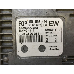 ECU MOTOR SIEMENS VDO SIMTEC 81.1 5WK91114 OPEL 55562444 EW