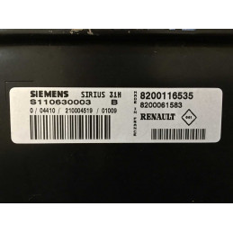 ECU MOTOR SIEMENS SIRIUS 31H S110630003B RENAULT 8200116535 8200061583