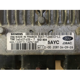 ECU MOTOR SIEMENS SID 804 5WS40140E-T FORD 3S61-12A650-LC