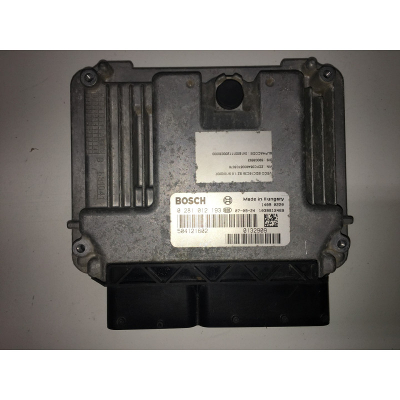 ECU MOTOR BOSCH EDC16C39-5.A3 0281012193 IVECO 504121602