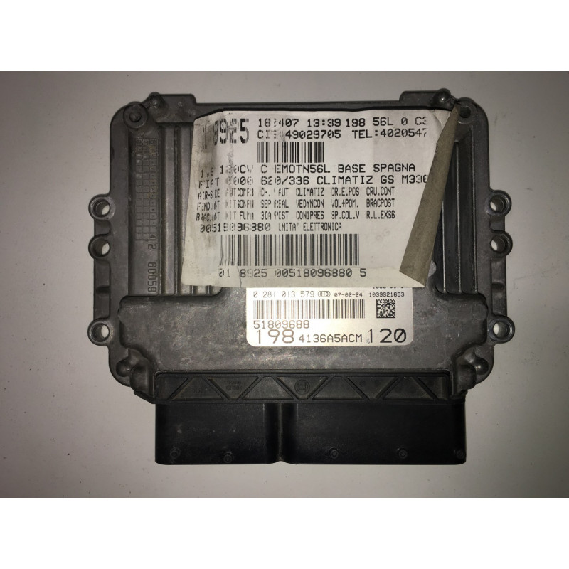 ENGINE ECU BOSCH EDC16C39-5.W2 0281013579 FIAT 51809688