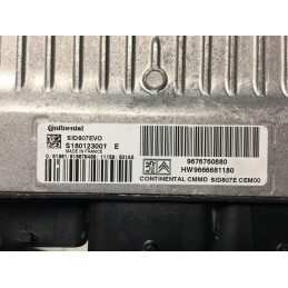 ECU MOTOR CONTINENTAL SID 807EVO S180123001E PSA HW9666681180 9676760880