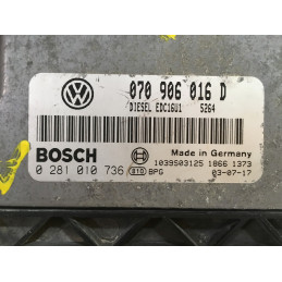 ECU MOTOR BOSCH EDC16U1-5.2 0281010736 VAG 070906016D