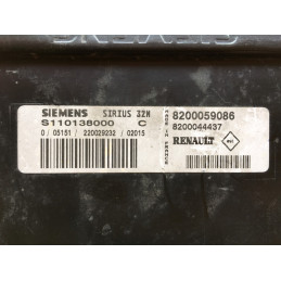 ECU MOTOR SIEMENS SIRIUS 32N S110138000C RENAULT 8200059086 8200044437