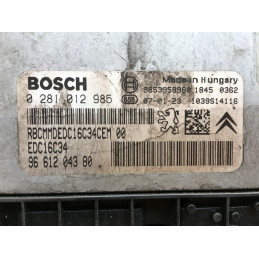 ECU MOTOR BOSCH EDC16C34 0281012985 PSA 9661204380