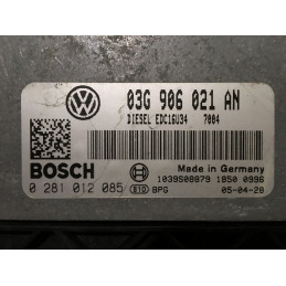 ECU BOSCH EDC16U34-3.41 0281012085 VW PASSAT V (3C) 1.9 TDI 105HP 03G906021AN / SW 7004 - 1037374452 - WITH DISABLED IMMOBILIZER