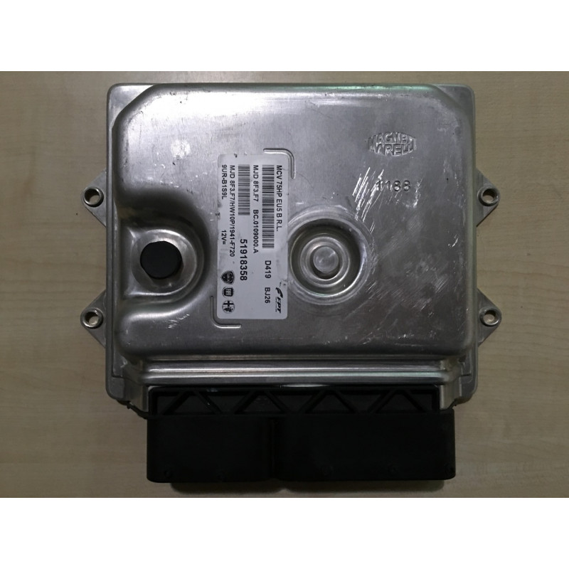 ECU MOTOR MAGNETI MARELLI 8F3.F7 BC.0109000.A FIAT / PSA 51918358