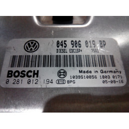 ECU BOSCH EDC15P+23.4.2 0281012194 VW POLO IV (9N) 1.4 TDI 51KW 70CV 045906019BP / SW 7501 - 1037376317 - CON INMO ANULADO