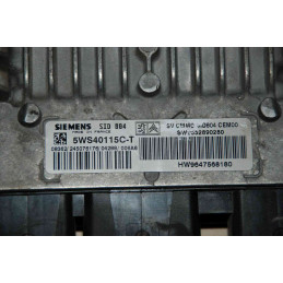 ECU MOTOR SIEMENS SID 804 5WS40115C-T PSA HW 9647568180 SW 9652890280 - CON INMOVILIZADOR ANULADO (INMO / IMMO OFF)