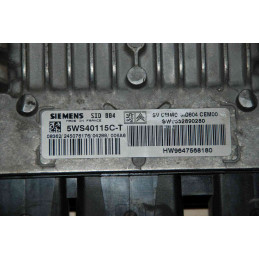 ENGINE ECU SIEMENS SID 804 5WS40115C-T PSA HW 9647568180 SW 9652890280 - WITH DISABLED IMMOBILIZER (IMMO OFF)