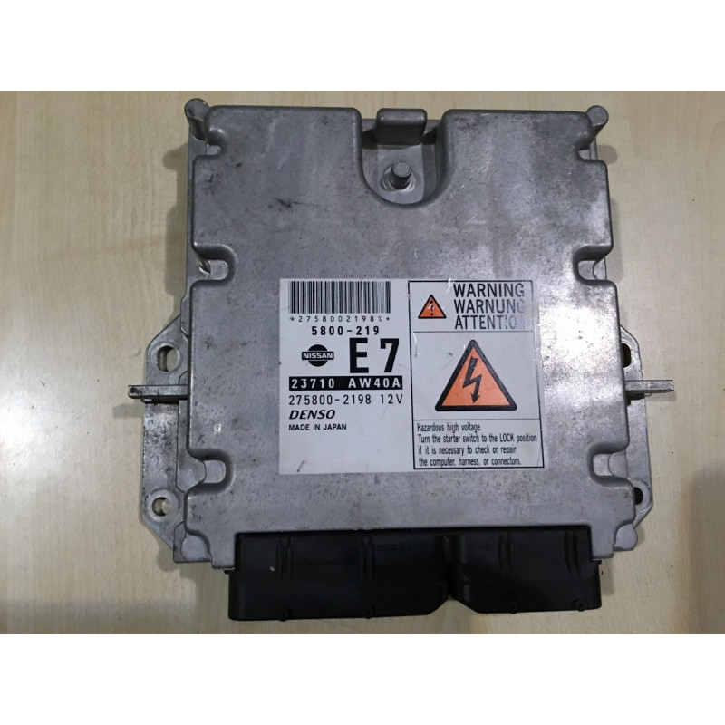 ENGINE ECU DENSO 275800-2198 NISSAN 23710AW40A ENGINE ECU DENSO 275800-2198 NISSAN 23710AW40A