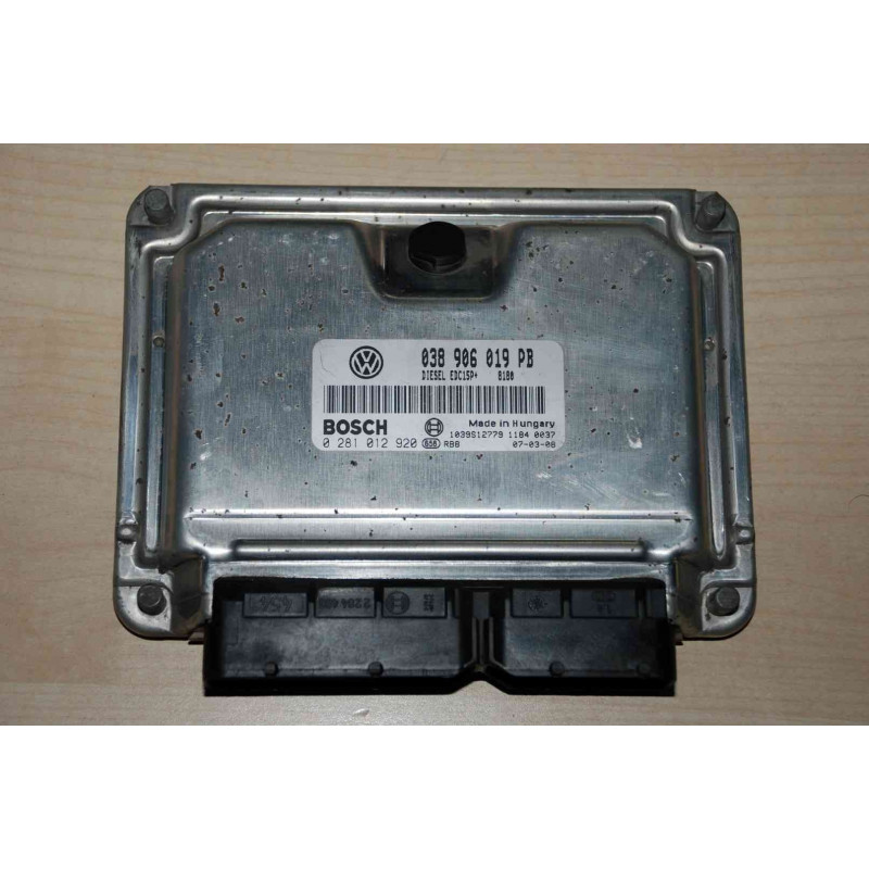 ENGINE ECU BOSCH EDC15P+23.3.2 0281012920 SKODA OCTAVIA I (1U) 1.9 TDI 74KW 100HP 038906019PB - WITH DISABLED IMMOBILIZER