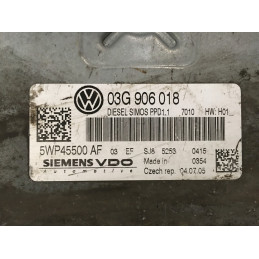ECU SIEMENS VDO SIMOS PPD1.1 5WP45500AF VW PASSAT 2.0 TDI 140HP 03G906018 - WITH DISABLED IMMOBILIZER (IMMO OFF)