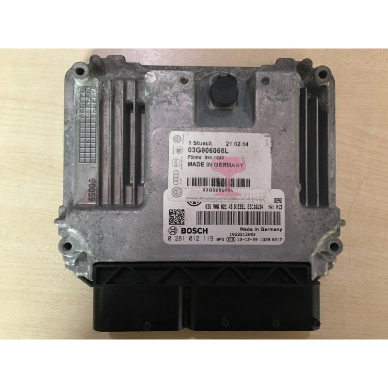 ECU MOTOR BOSCH EDC16U34-3.42 0281012119 VAG 03G906056L