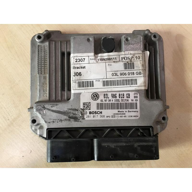 ENGINE ECU BOSCH EDC17C46-2.5 0281017368 VAG 03L906018GB